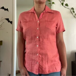 Bright Linen Button Down